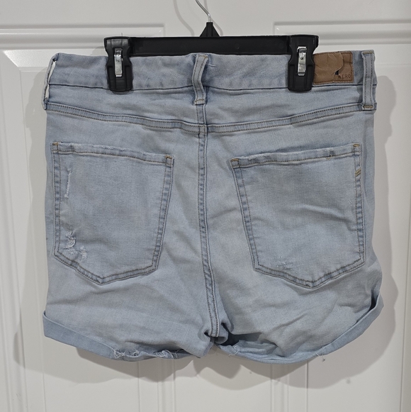 Aeropostale Ripped Light Blue Jean Shorts - Picture 3 of 4
